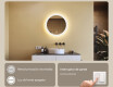 Espejos redondos con iluminación LED para baño 60 cm con Dual color, Interruptor táctil, Estera de calefacción #4