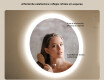 Espejos redondos con iluminación LED para baño 60 cm con Dual color, Interruptor táctil, Estera de calefacción #5