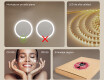 Espejos redondos con iluminación LED para baño 60 cm con Dual color, Interruptor táctil, Estera de calefacción #6