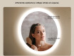 Espejo redondo de baño con iluminación LED 80 cm con Dual color, Interruptor táctil, Estera de calefacción #5
