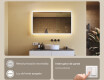 Espejo rectangular de baño con iluminación LED 120x70 cm con Dual color, Interruptor táctil, Estera de calefacción #4