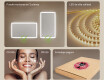 Espejo rectangular de baño con iluminación LED 120x70 cm con Dual color, Interruptor táctil, Estera de calefacción #6