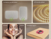 Espejo rectangular para baño con iluminación LED 80x60/60x80 cm, doble color, interruptor táctil, almohadilla calefactora #5