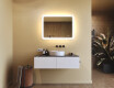 Espejo de baño redondeado con iluminación LED, 80×60 cm, bicolor, interruptor táctil, alfombrilla calefactable #9