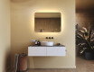 Espejo de baño redondeado con iluminación LED, 80×60 cm, bicolor, interruptor táctil, alfombrilla calefactable #9