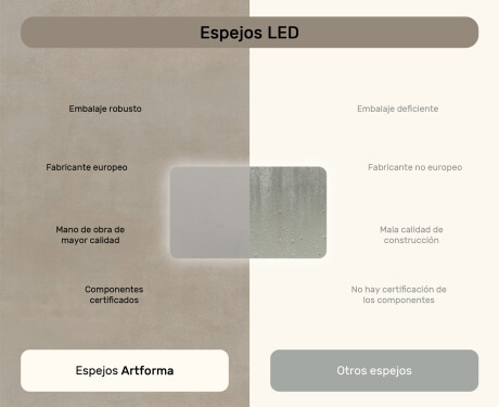 Espejo de baño redondeado con iluminación LED, 120×70 cm, bicolor, interruptor táctil, alfombrilla calefactable #7