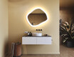 Espejo de baño con iluminación, 74×64 cm, doble color, interruptor táctil, alfombrilla calefactable #9