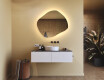 Espejo de baño con iluminación, 74×64 cm, bicolor, interruptor táctil, alfombrilla calefactable #9