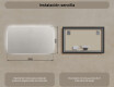Espejo de baño iluminado 60x80/80x60 cm con luz neutra 4500K #6