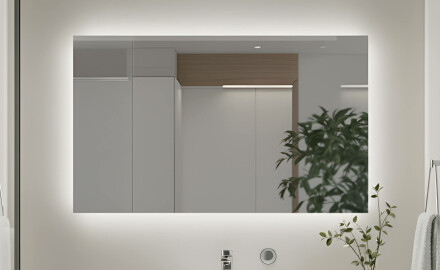 Espejo de baño iluminado 60x80/80x60 cm con luz neutra 4500K