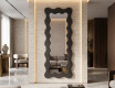 Espejo decorativo ondulado con marco FLOW de MDF lacado
