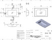 Lavabo DELLA 700 MATT