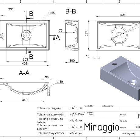 Lavabo FARO R MATT #1