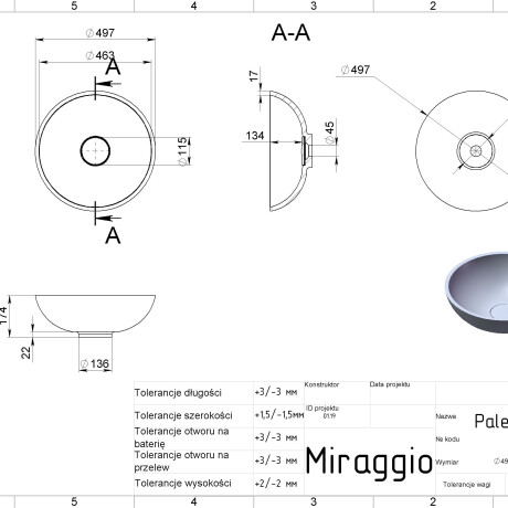 Lavabo PALERMO #5