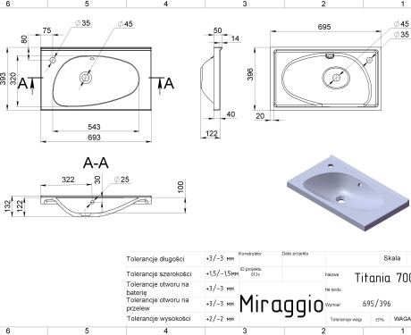 Lavabo TITANIA MATT