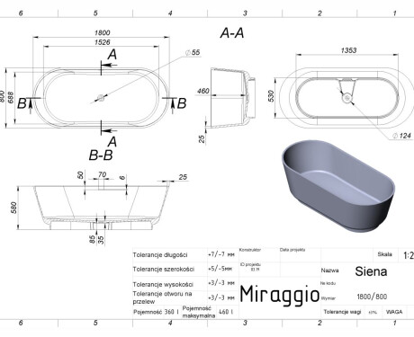 Bañera SIENA MIRASOFT
