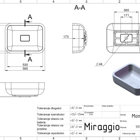 Lavabo MONACO MIRASOFT #1