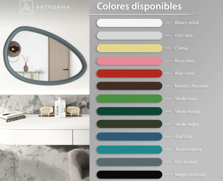 Espejo asimétrico con marco decorativo de MDF L304 #3