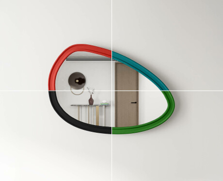 Espejo asimétrico con marco decorativo de MDF L304 #4