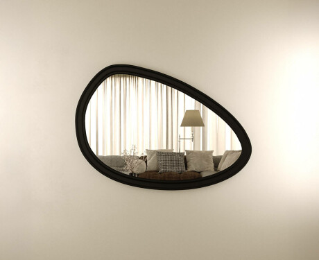 Espejo asimétrico con marco decorativo de MDF L304 #9