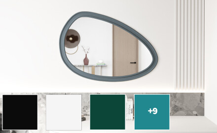 Espejo asimétrico con marco decorativo de MDF L304