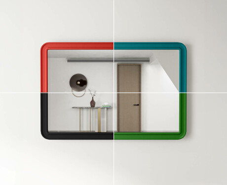 Espejo redondeado con marco MDF L299 #9
