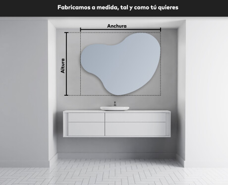 Espejo de baño LED de forma irregular N221 #3