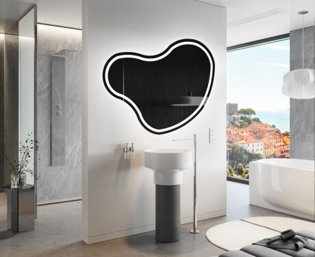Espejo de baño LED de forma irregular N223 #9