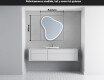 Espejo de baño LED de forma irregular V223 #4