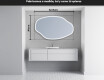 Espejo de baño LED de forma irregular O222 #5