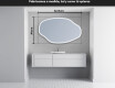 Espejos decorativos de pared con LED O222 #3