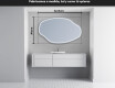 Espejo de baño LED de forma irregular O223 #5