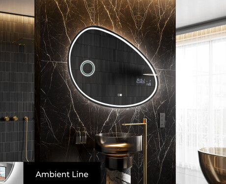 Espejo de baño LED de forma irregular H223