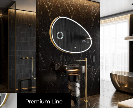 Espejo de baño LED de forma irregular H223 #4