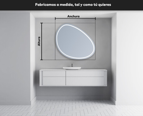 Espejo de baño LED de forma irregular H223 #5