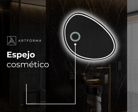 Espejo de baño LED de forma irregular H223 #5