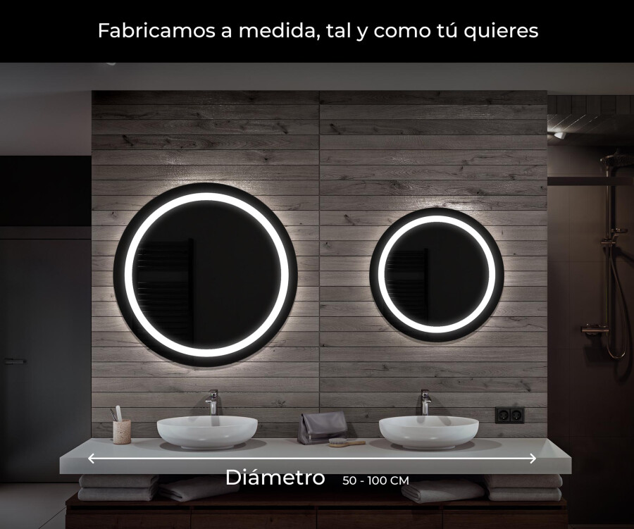 Artforma - Espejo de baño con luz LED incorporada L58