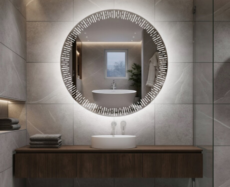 Espejo luz LED redondo baño L35