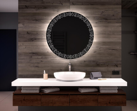 Espejo luz LED redondo baño L35