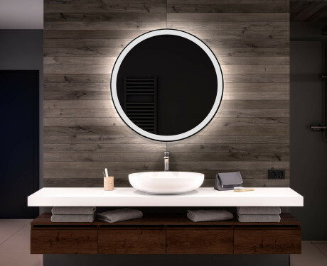Espejo redondo baño con luz LED L76
