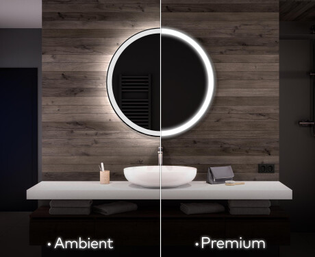 Espejo redondo baño con luz LED L76
