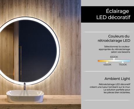 Espejo redondo baño con luz LED L76 #8