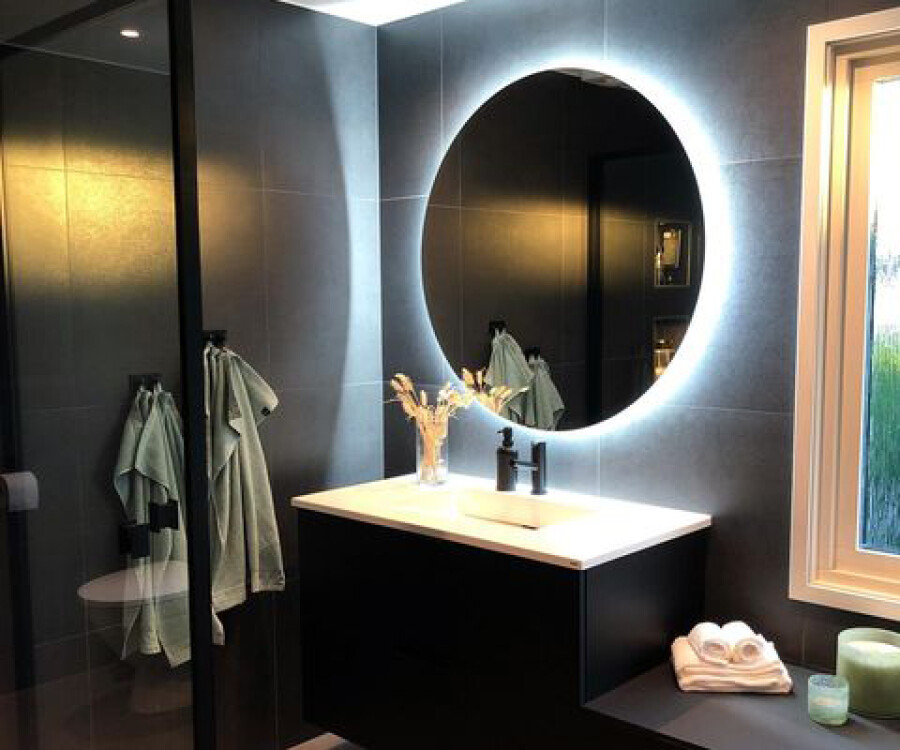 Espejos De Pared Maquillaje Con Luz LED Espejo Para Baño Modernos Táctil  Grande