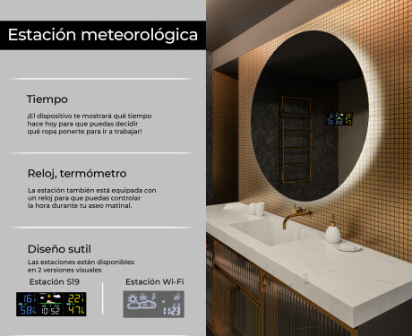 Espejo pared redondo con LED L82 #2