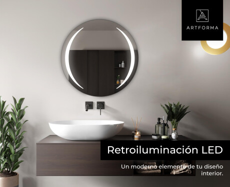 Espejo pared redondo con LED L99 #4