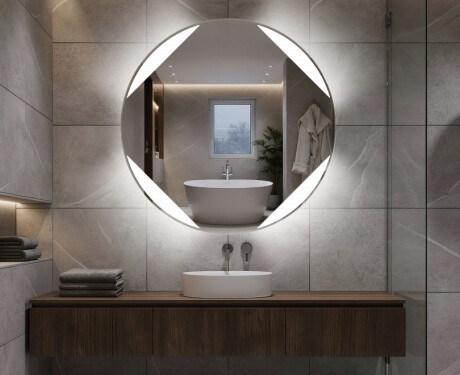 Espejo luz LED redondo baño L114