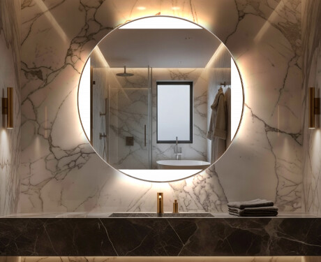Espejo luz LED redondo baño L116