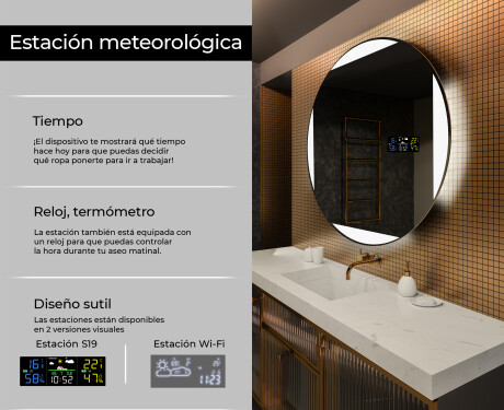 Espejo luz LED redondo baño L116 #2