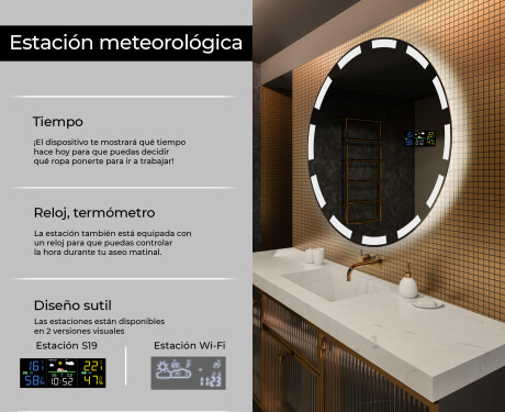 Espejo redondo baño con luz LED L117 #2