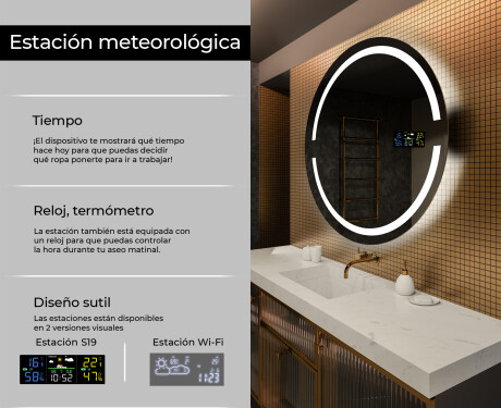 Espejo luz LED redondo baño L118 #2